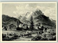 6440 Ingenbohl Radierung sign.Rohbock,L. Die Schweiz vor 100 Jahren