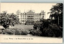 1800 Vevey Foto AK Grand Hotel vu du Lac