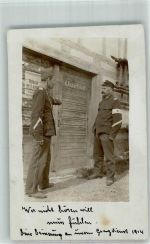 Wer nicht hören will, muß fühlen Arrestlokal Grenzdienst 1914 Militär Schweiz Foto AK