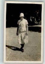 7050 Arosa Foto AK Ort lt. Fotograf Frau Mode