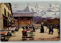 Niesen 1918 - Hotel Touristen auf der Terrasse