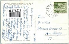 6430 Schwyz 1959 Foto AK Gasthaus Oberberg Winter