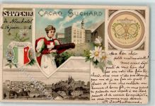 Neuchâtel Neuenburg Wappen AK Suchard Schokolade 1899 Lithographie
