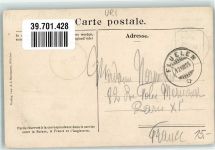 6454 Flüelen 1905 - Bristenstock Frankatur vorne