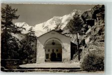 3906 Saas-Fee Foto AK Kapelle Maria zur hohen Stiege Foto Gyger