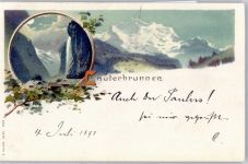 3822 Lauterbrunnen 1898 Lithographie