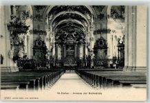 9000 St. Gallen S. Gallo 1902 - Inneres der Kathedrale