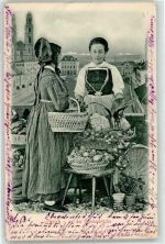 8000 Zürich 1901 Relief AK Tracht Marktszene