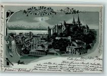 2000 Neuchâtel Neuenburg Lithographie / Mondschein Gruss aus - Nr. 10549 Kunstanstalt Lautz , gute Erhaltung AK