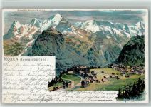 Mürren Nr. 2084, Gruss aus - Litho , sign Steinmann Schlumpf 1900 Gebrauchsspuren