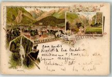 3800 Interlaken 1898 Lithographie Giessbach Staubbach