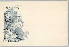 Jugendstil Cacao A. Driessen Schokolade 1899 Künstlerkarte