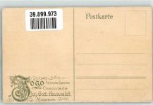 sign. Hoffmann F.F. Fallersleben v. Die Waldhütte Jogo feinste Speise Chocolade Joh. Gottl. Hauswaldt Künstlerkarte Schokolade Gebrauchsspuren