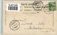 Bad Ragaz nr. 252 - Gruss aus - Künzli 1901 Lithographie