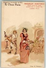 Cambrai Werbung Chicoree a la Menagere Duroyon & Ramette - Chez le Rotisseur Schokolade 1900 Künstlerkarte