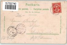 4118 Rodersdorf 1901 BOAKC LithographieSchule Gasthaus Handlung G. Brunner Kirche Gebrauchsspuren, bitte Scan genau beachten!