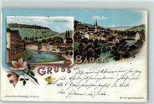 Baden Ennetbaden Schlumpf 1899 Lithographie