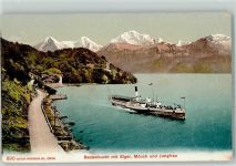 Raddampfer Beatenbucht Eiger Mönch Jungfrau Binnenschiff