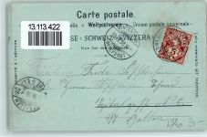 Winterthur 1898 Schlumpf Lithographie / Mondschein