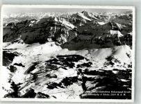 Säntis 1959 Winter Fliegeraufnahme Kräzernpass- Straße Schwägalp Säntis