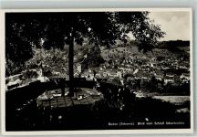5400 Baden 1930 Foto AK Blick vom Schloss Schartenfels Gasthaus