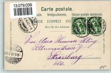 Basel Bâle Gruss aus - Verlag Carl künzli Nr. 2409 Wappen, Nymphe, Seerosen, Künzli Lithographie