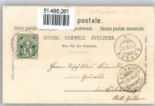 9100 Herisau 1902 Lithographie Poststrasse Krankenhaus Spital Heinrichbad