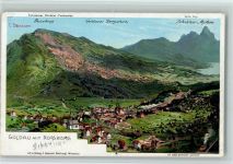 Goldau Nr. 235, Gruss aus - Serie Rigi , sign Steinmann , sehr gute Erhaltung AK Schlumpf 1898 Lithographie / Künstlerkarte