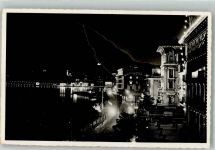 6900 Lugano Foto AK Nacht