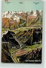 6490 Andermatt - Vogelschau Gotthard Route