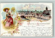 8200 Schaffhausen Sciaffusa 1899 Lithographie Heuernte