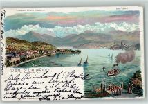Zürich 1901 Zürichsee sign Steinmann C. Serie Zürich Steinmann Lithographie