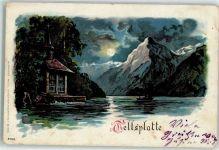 Tellskapelle 1901 Mondschein Tellsplatte Ruderer