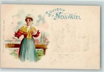 Neuchâtel Neuenburg Schweizer Trachten - Carl Künzli 4416 AK Künzli 1898 Lithographie