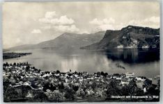 6052 Hergiswil NW - Blick mit Bürgenstock Rigi