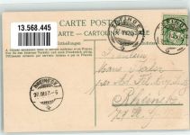 4800 Zofingen 1907 Lithographie Kirche Postamt Rathaus