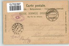 8880 Walenstadt 1904 BOAKC Lithographie Hotel Hirschen Gebrauchsspuren, bitte Scan genau beachten!