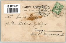 Ruderboot Künstlersteindruck Chocolat au Lait IDEAL Suchard Schokolade 1906 Gebrauchsspuren