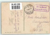 9000 St. Gallen S. Gallo - Tracht Feldpost WK I Ort lt. Stempel