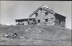 1958 - St. Gallen, Kanton St. Gallen, Pizolhütte, Berghütte (mountain shelter), Schweiz,Foto Fetzer AKU2