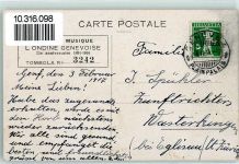 1200 Genève Genf 1915 Gebrauchsspuren Ecole de Musique 1916 AK