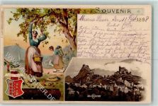 Sion Sitten Wappen Apfelernte AK Suchard Schokolade 1898