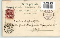 9240 Uzwil 1898 BOAKC Lithographie Pfarrhaus Bad Buchenthal Kirche Schulhaus Verlag Künzli Nr 1272