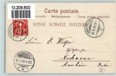 Schaffhausen Sciaffusa Nr. 809 Gruss aus - Heuernte, Teilansicht AK Künzli Lithographie