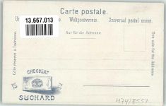 W3300 Braunschweig Nr. 11 Tracht Wappen Suchard Schokolade 1900 Lithographie / Künstlerkarte