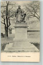 1200 Genève Genf 1975 Foto AK Denkmal Rousseau