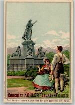 Lausanne Losanna Chocolat Kohler Das St. Jakobs-Denkmal Schokolade Halt gegens Licht