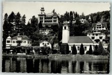 6353 Weggis Foto AK Hotel Albana Kirche