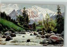 Werbung F.L. Cailler's Milch-Schokolade Angler am Wildbach im Hochgebirge Schokolade 1921 Werbe AK