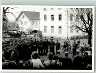 Kaserne Fahrrad Uniform Militär Schweiz Foto AK